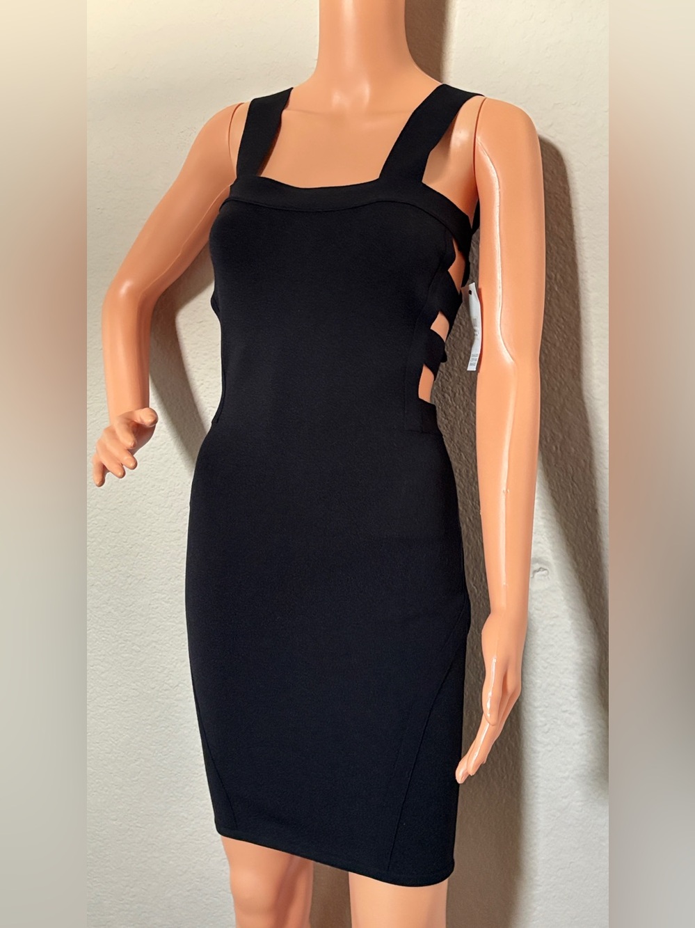 McQ Alexander McQueen Black Cutout Bodycon Dress M NWT - Picture 3 of 10